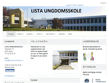 Tablet Screenshot of lista.ungdomsskole.no